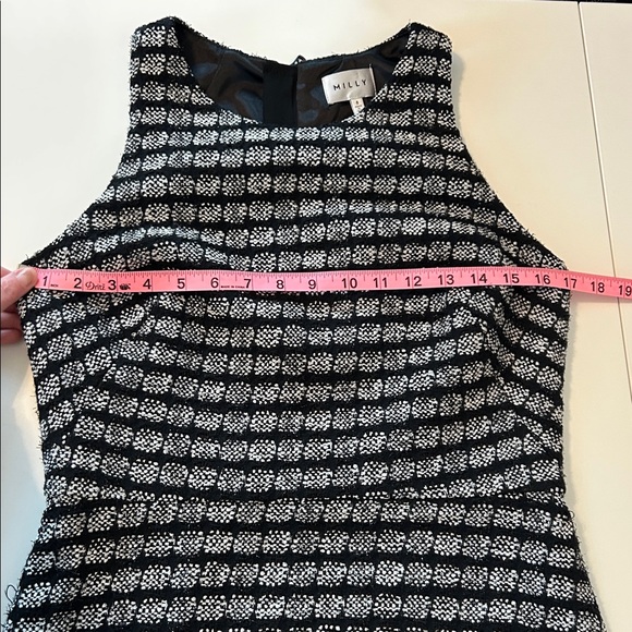 Milly Elegant Black Tweed Mini Dress 8 - Picture 6 of 10